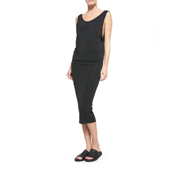 EUC Simple black midi length fully lined sleeveless dress from Helmut Lang - Picture 1 of 13